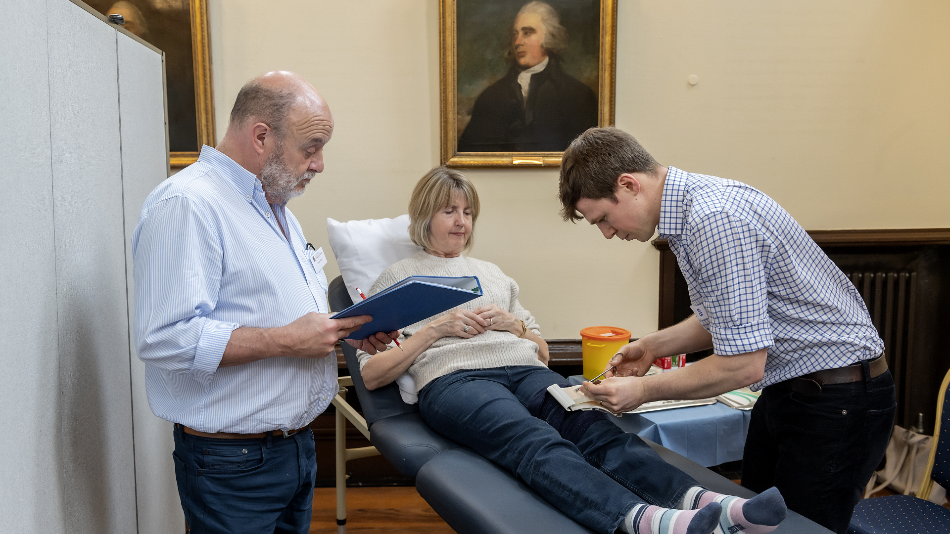Clinical lead, patient and participant at the College taking part in MRCS Preparation Course